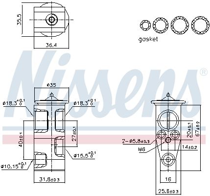 Клапан ТРВ (терморегулюючий клапан) NISSENS 999444 - zapix