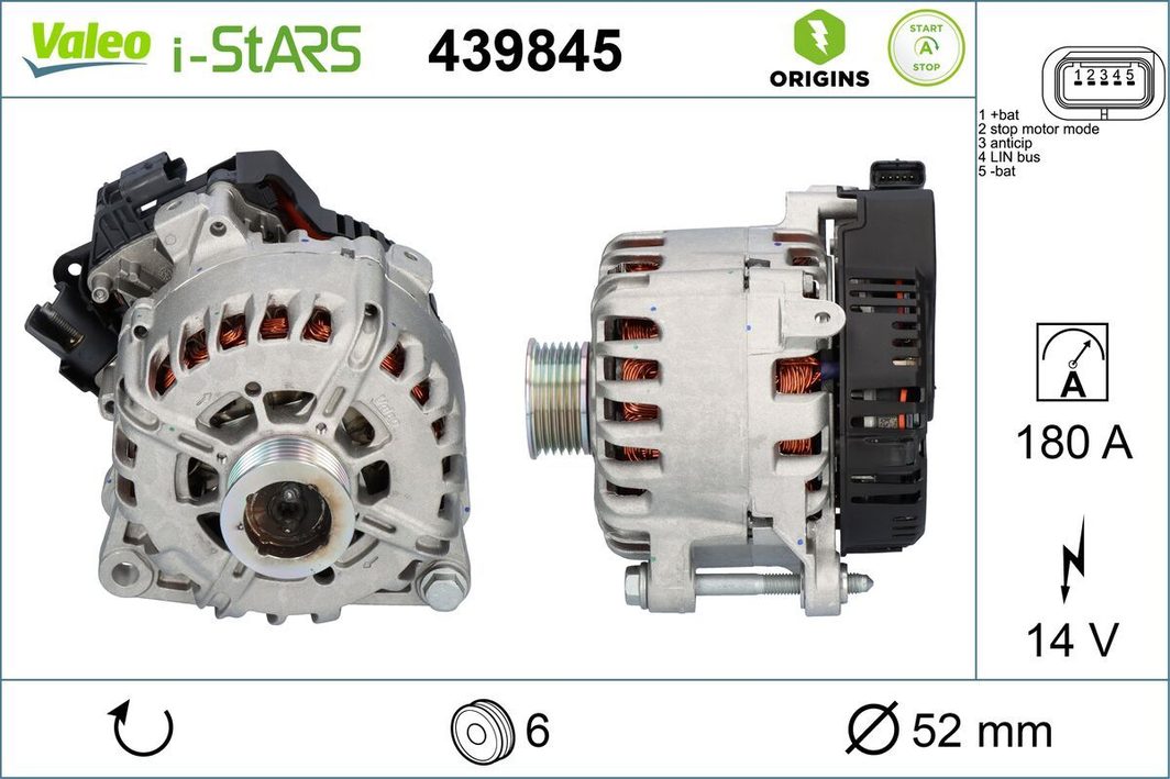 Генератор VALEO 439845 - zapix