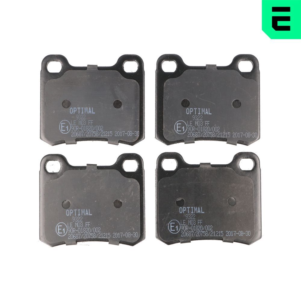 Гальмівні колодки дискові OPTIMAL BP09322 - zapix