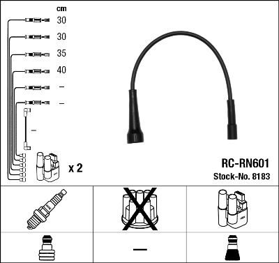 Кабелі запалювання NGK 8183 - zapix