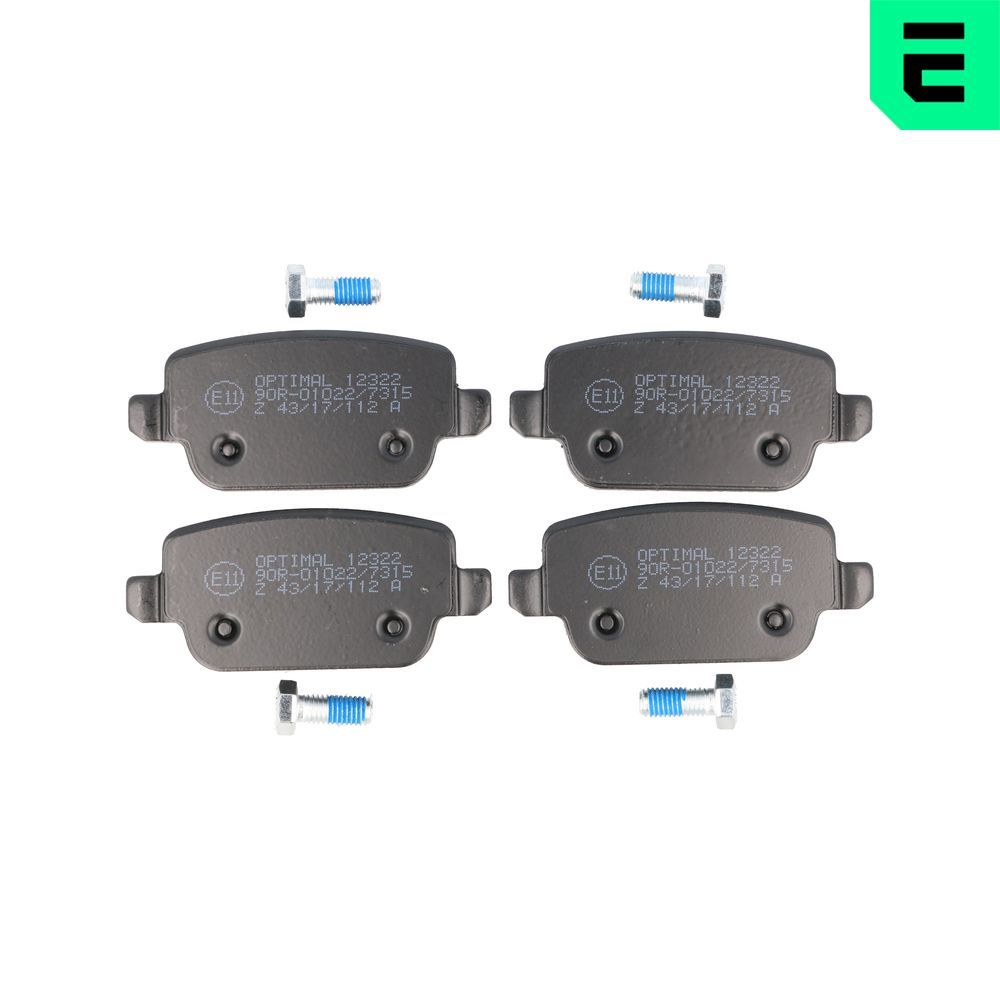 Гальмівні колодки дискові OPTIMAL BP12322 - zapix