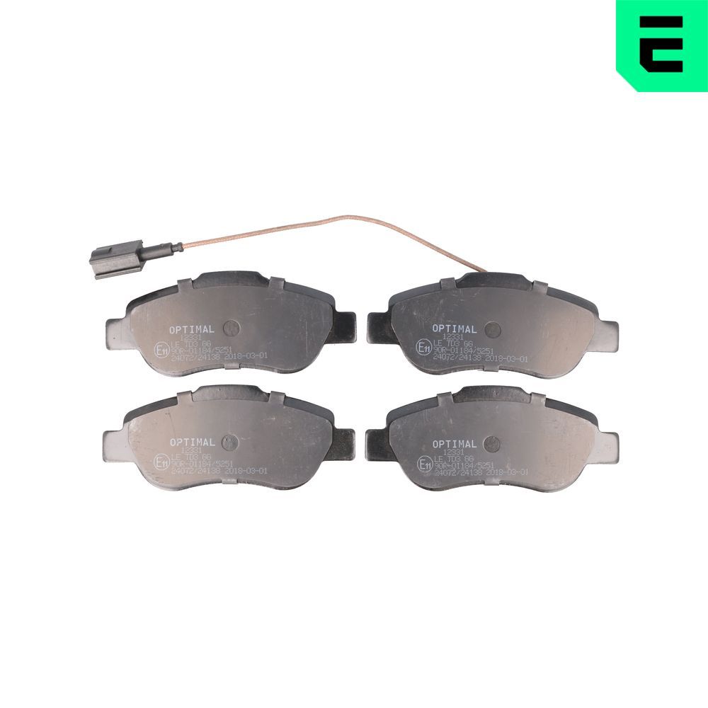 Гальмівні колодки дискові OPTIMAL BP12331 - zapix
