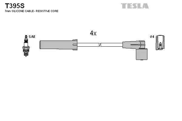 Комплект проводів високої напруги TESLA T395S - zapix