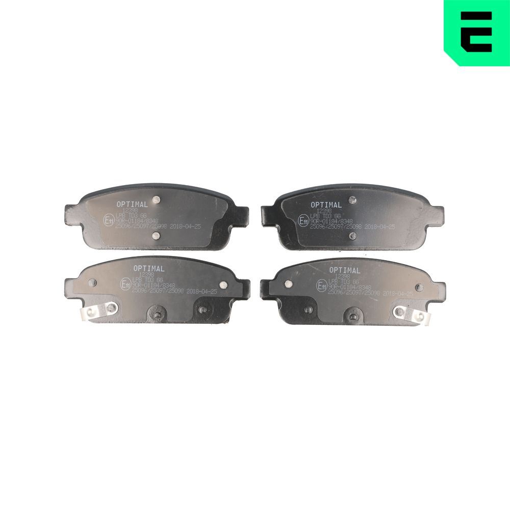 Гальмівні колодки дискові OPTIMAL BP12398 - zapix