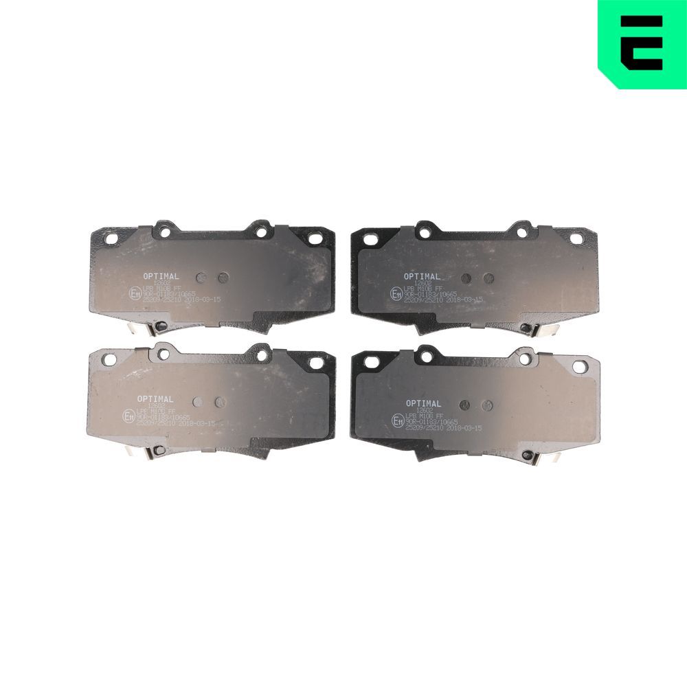 Гальмівні колодки дискові OPTIMAL BP12602 - zapix