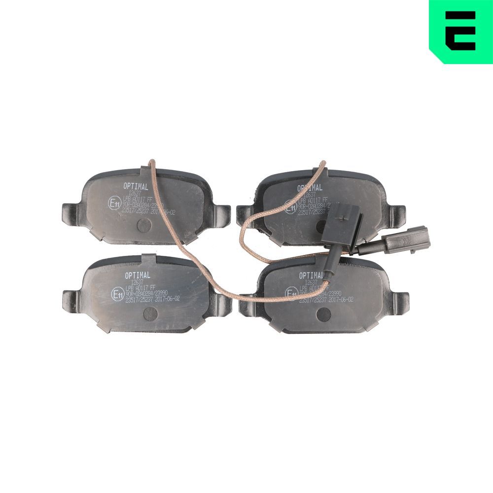 Гальмівні колодки дискові OPTIMAL BP12637 - zapix