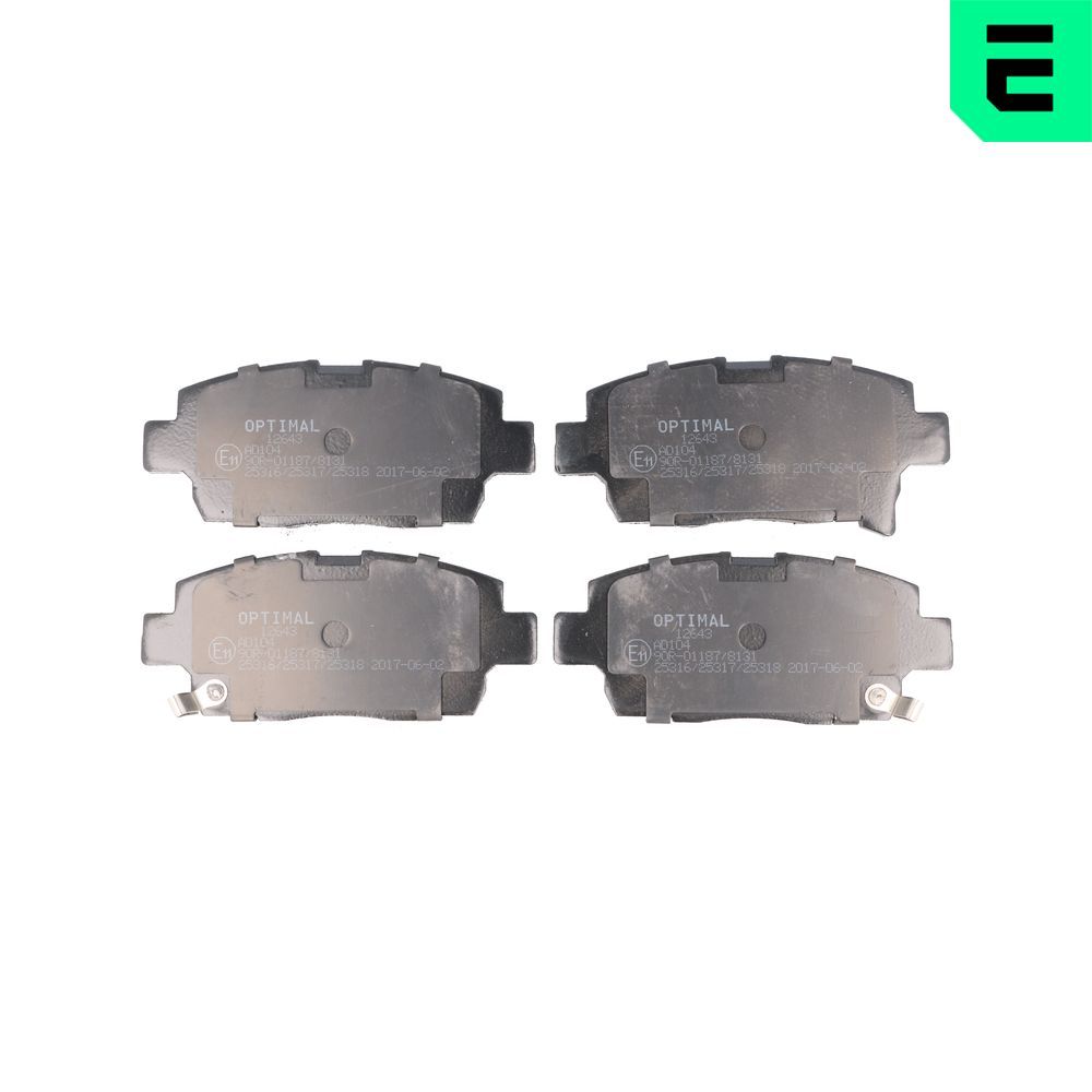 Гальмівні колодки дискові OPTIMAL BP12643 - zapix