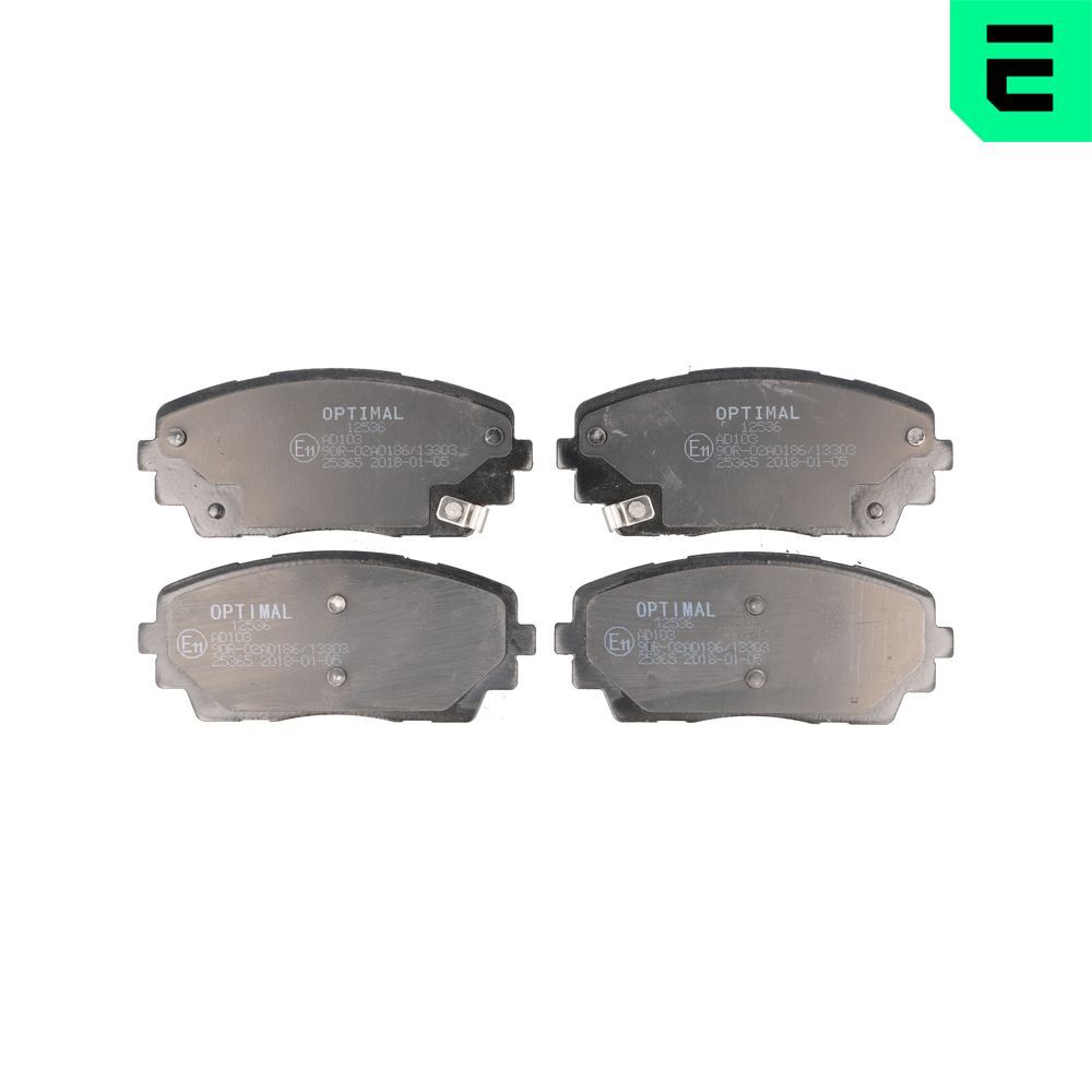 Гальмівні колодки дискові OPTIMAL BP12536 - zapix