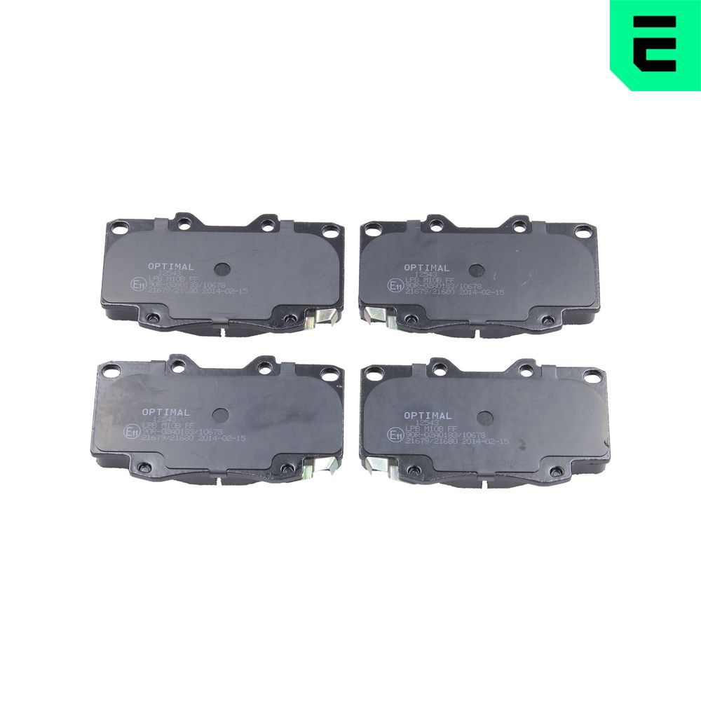 Гальмівні колодки дискові OPTIMAL BP12543 - zapix