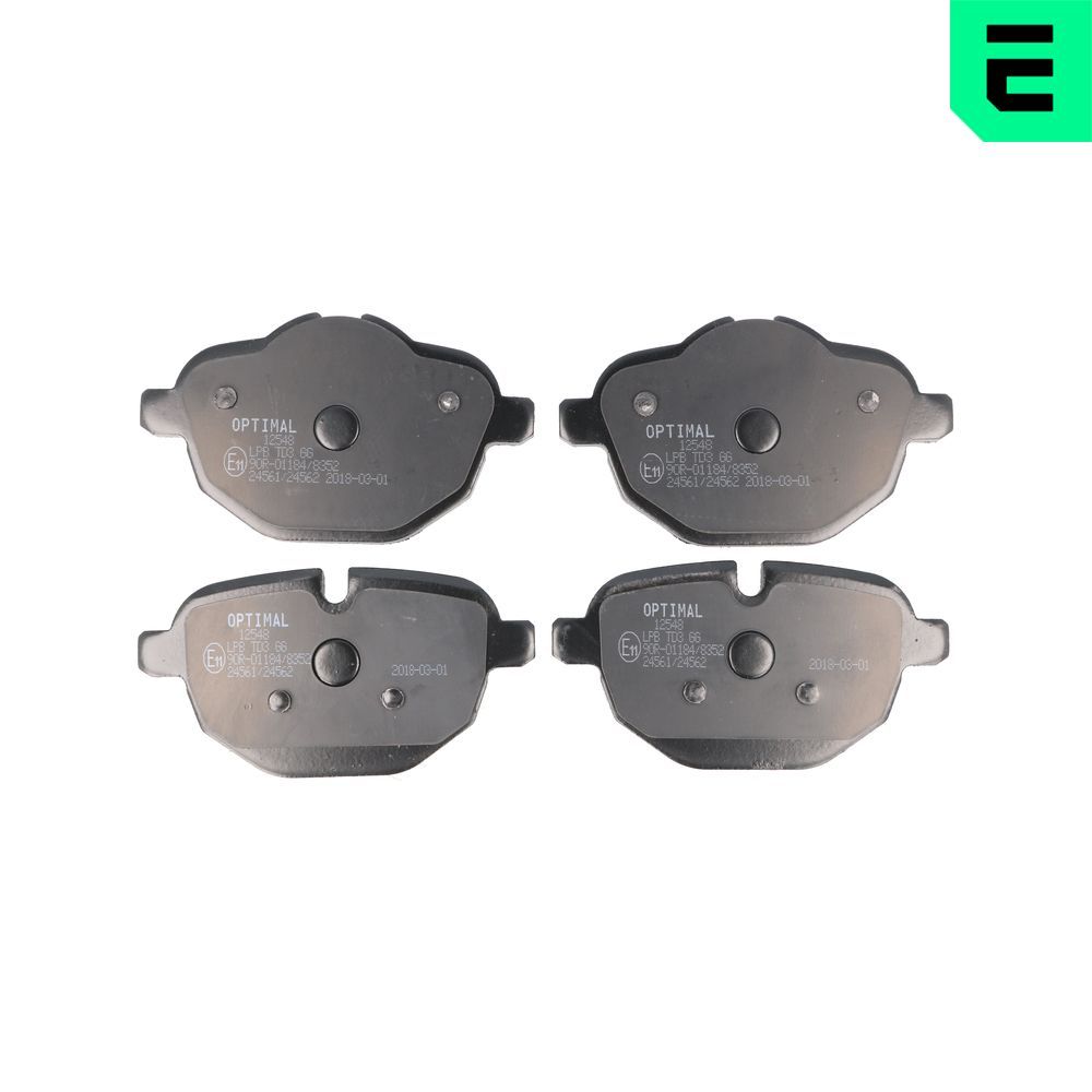 Гальмівні колодки дискові OPTIMAL BP12548 - zapix