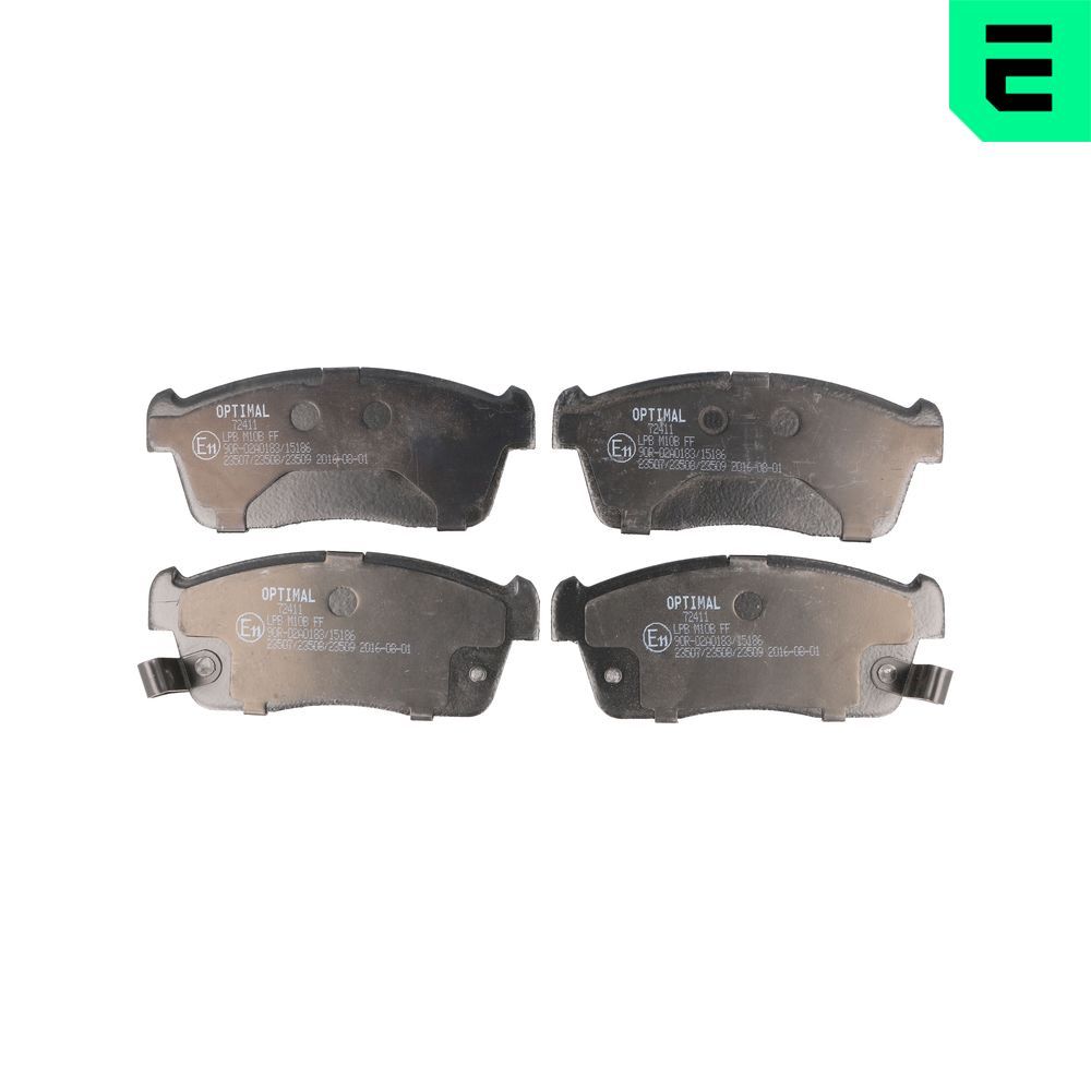 Гальмівні колодки дискові OPTIMAL BP72411 - zapix