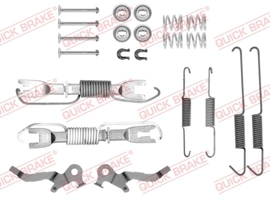 Монтажний комплект барабанних гальмівних колодок QUICK BRAKE 1050002S - zapix