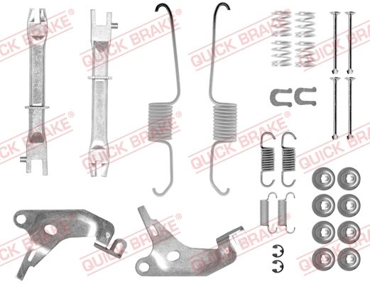 Монтажний комплект барабанних гальмівних колодок QUICK BRAKE 1050003S - zapix