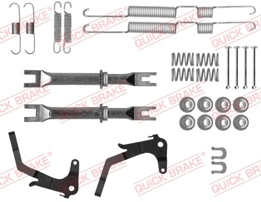 Монтажний комплект барабанних гальмівних колодок QUICK BRAKE 1050074S - zapix