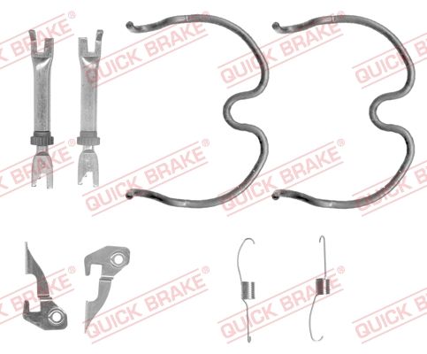 Монтажний комплект барабанних гальмівних колодок QUICK BRAKE 1050837S - zapix