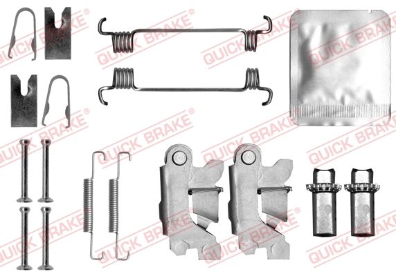 Монтажний комплект барабанних гальмівних колодок QUICK BRAKE 1050875S - zapix