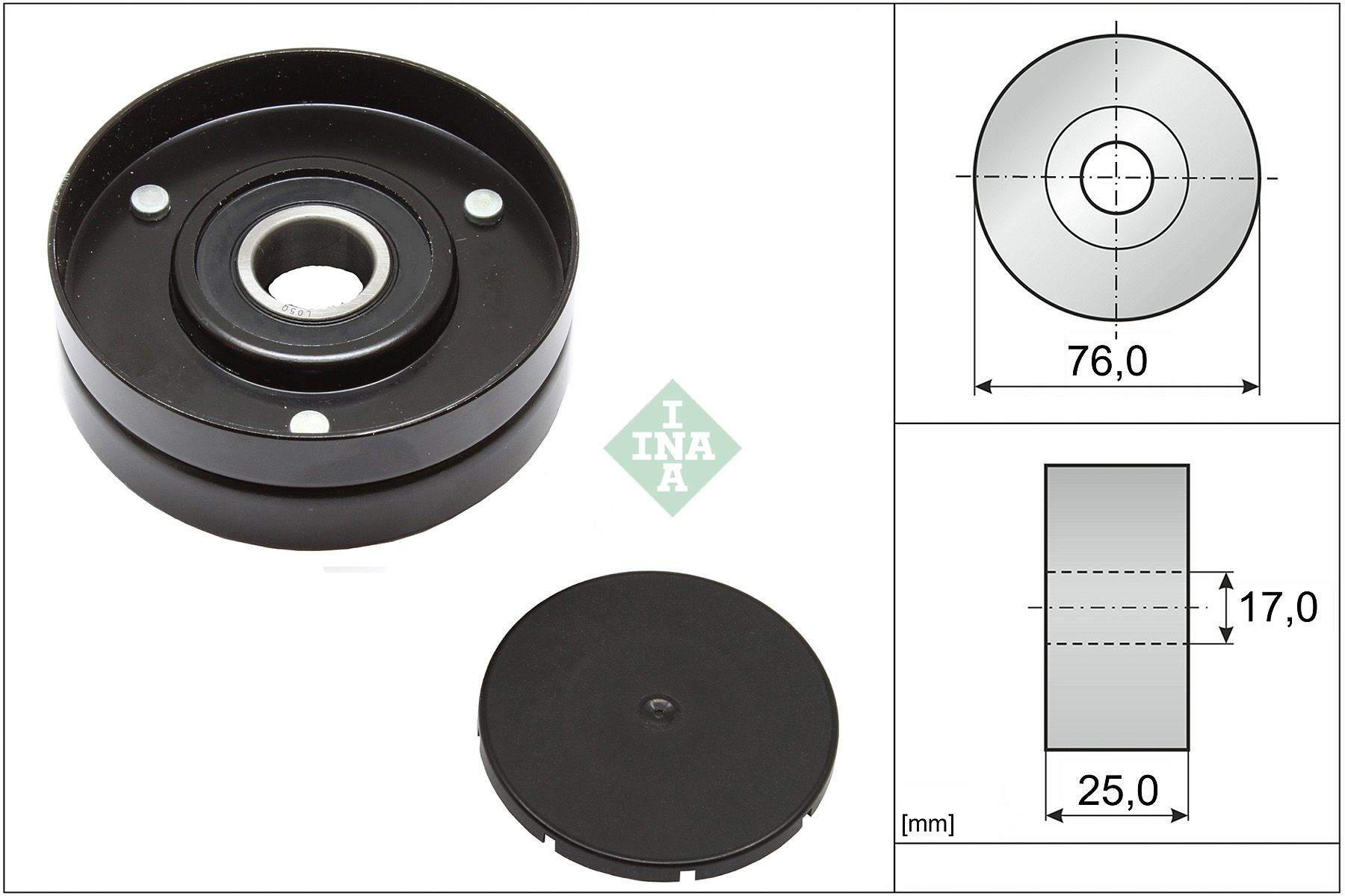 Ролик натяжний ременя приводного SCHAEFFLER INA 531105510 - zapix