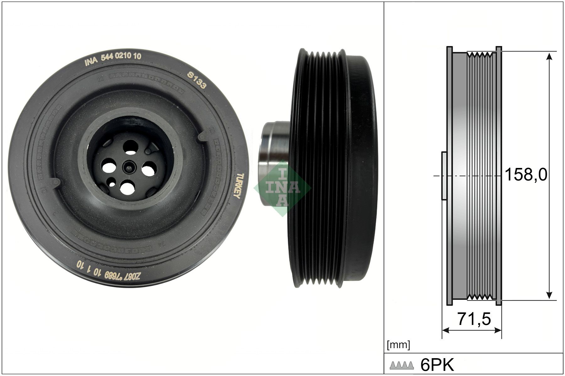 Шків колінвалу SCHAEFFLER INA 544021010 - zapix