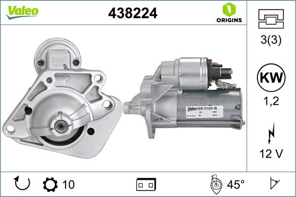 Стартер VALEO 438224 - zapix