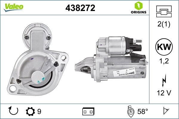 Стартер VALEO 438272 - zapix