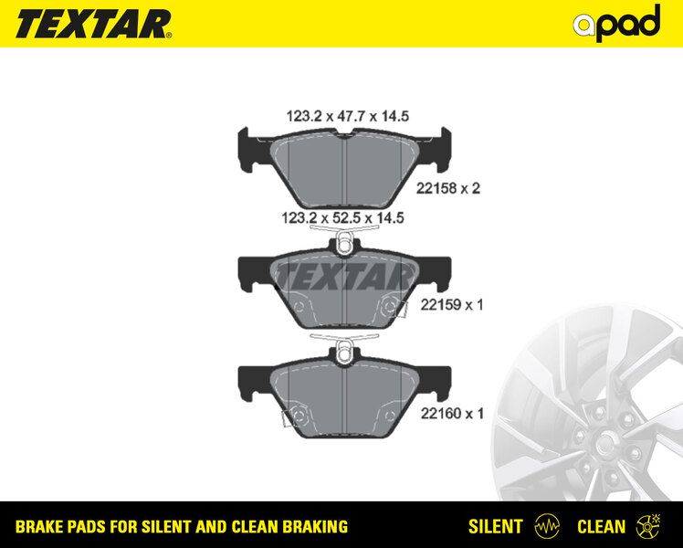 Гальмівні колодки дискові TEXTAR 2215801SC - zapix