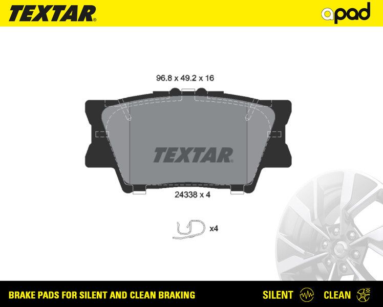 Гальмівні колодки дискові TEXTAR 2433801SC - zapix