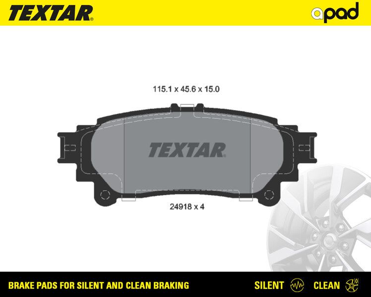 Гальмівні колодки дискові TEXTAR 2491801SC - zapix