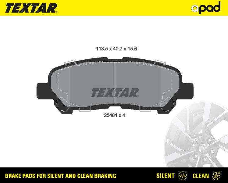 Гальмівні колодки дискові TEXTAR 2548101SC - zapix