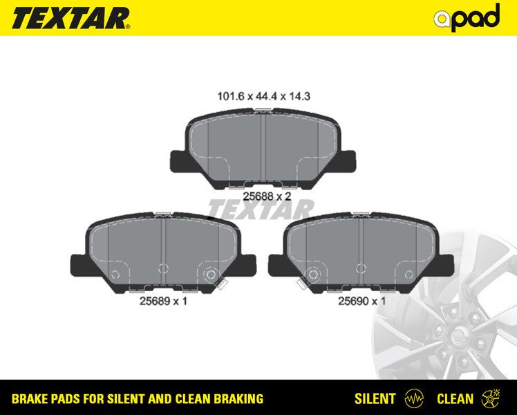 Гальмівні колодки дискові TEXTAR 2568801SC - zapix