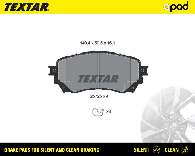 Гальмівні колодки дискові TEXTAR 2572501SC - zapix