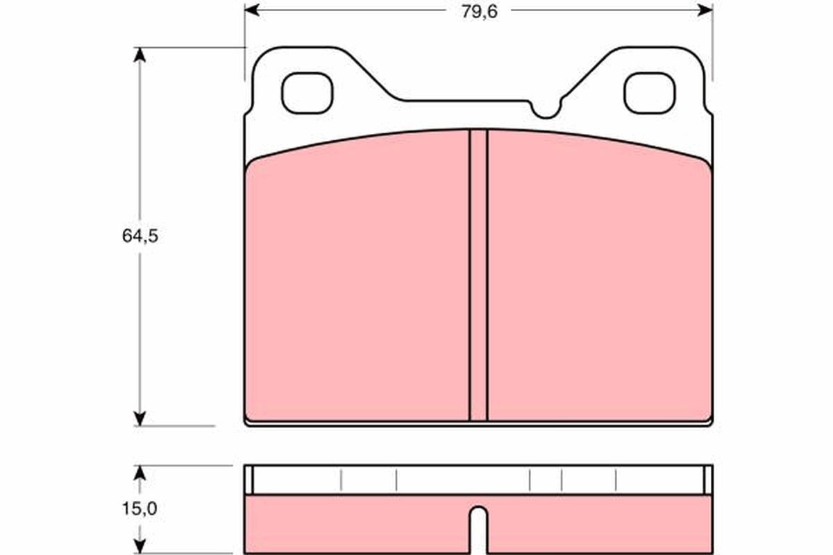 Гальмівні колодки дискові TRW GDB1065 - zapix