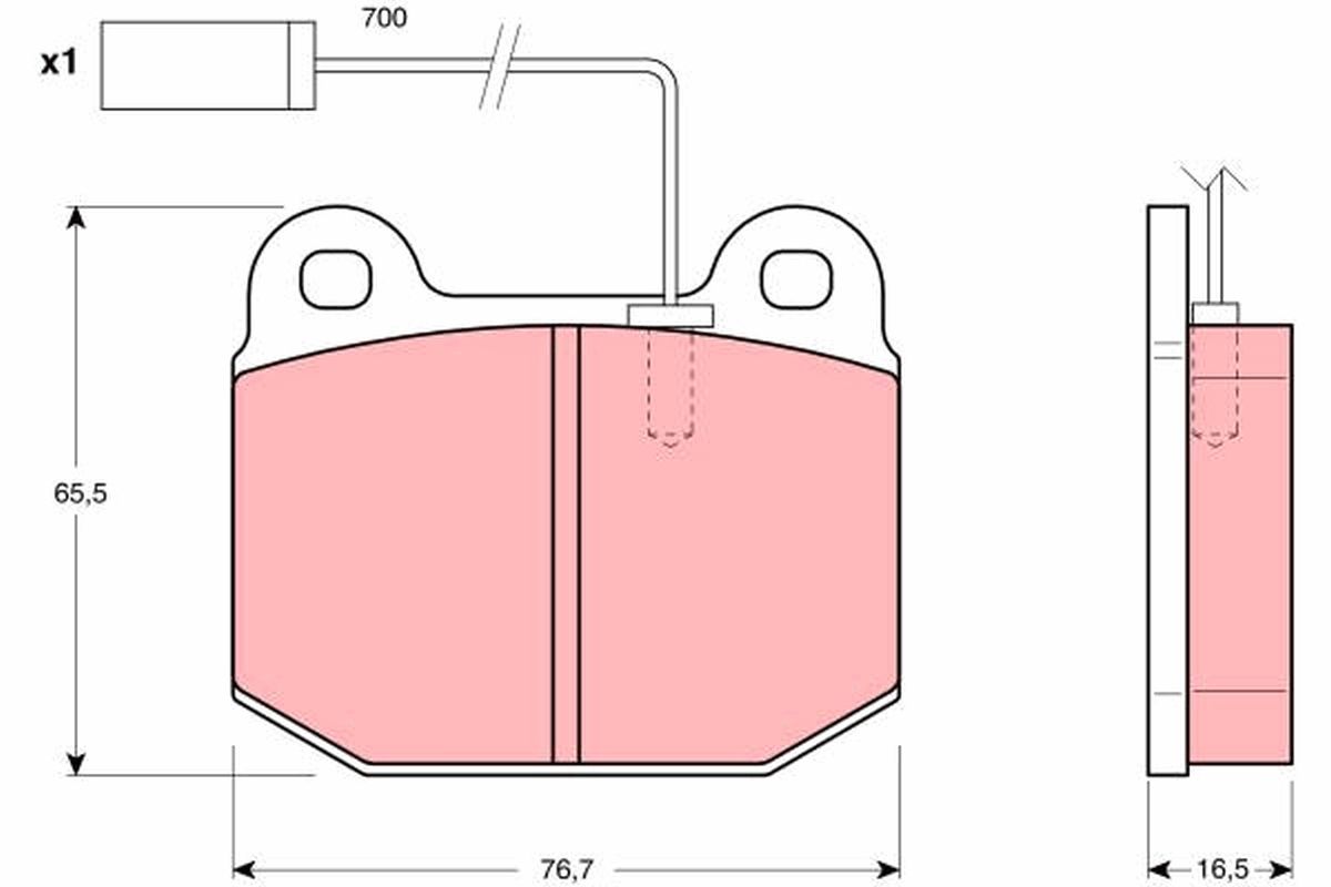 Гальмівні колодки дискові TRW GDB1253 - zapix