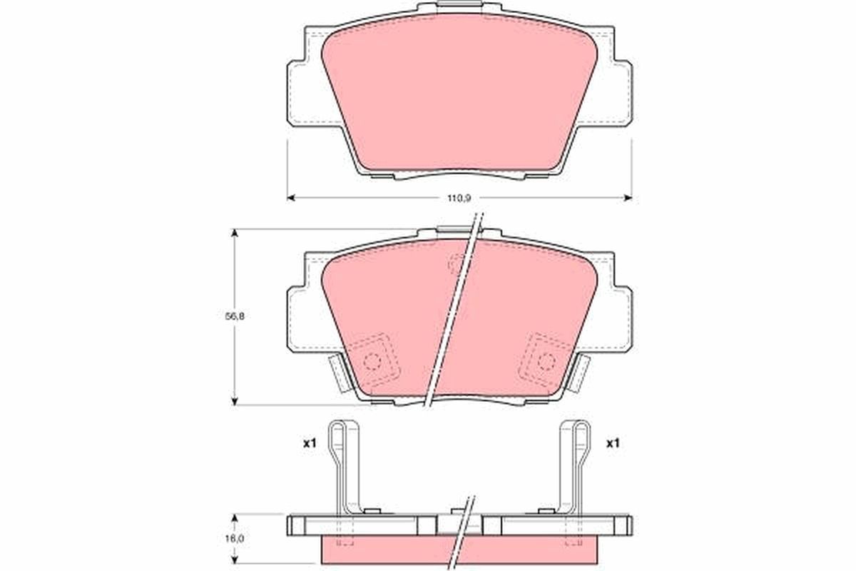 Гальмівні колодки дискові TRW GDB3039 - zapix