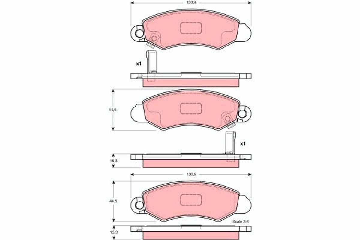 Гальмівні колодки дискові TRW GDB3215 - zapix
