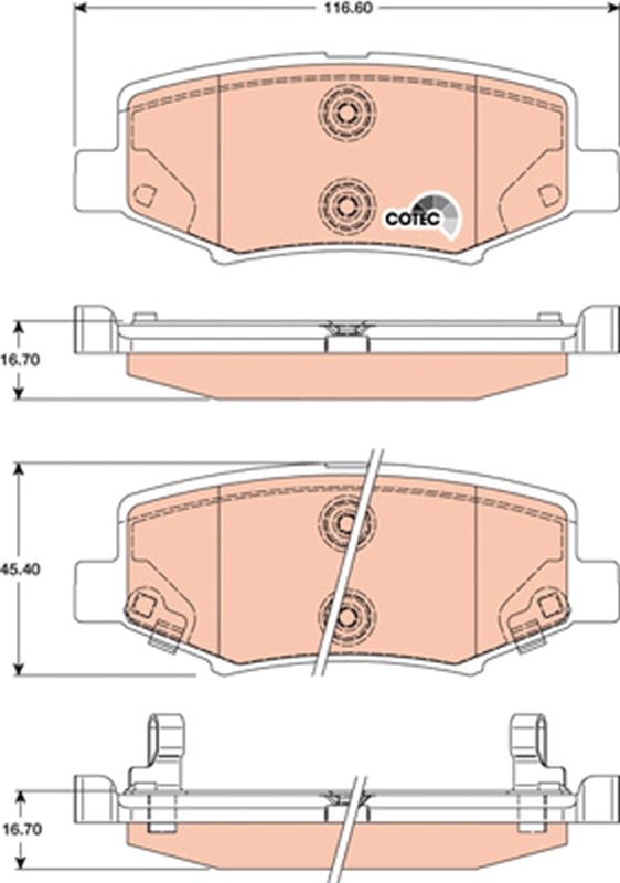 Гальмівні колодки дискові TRW GDB4145 - zapix