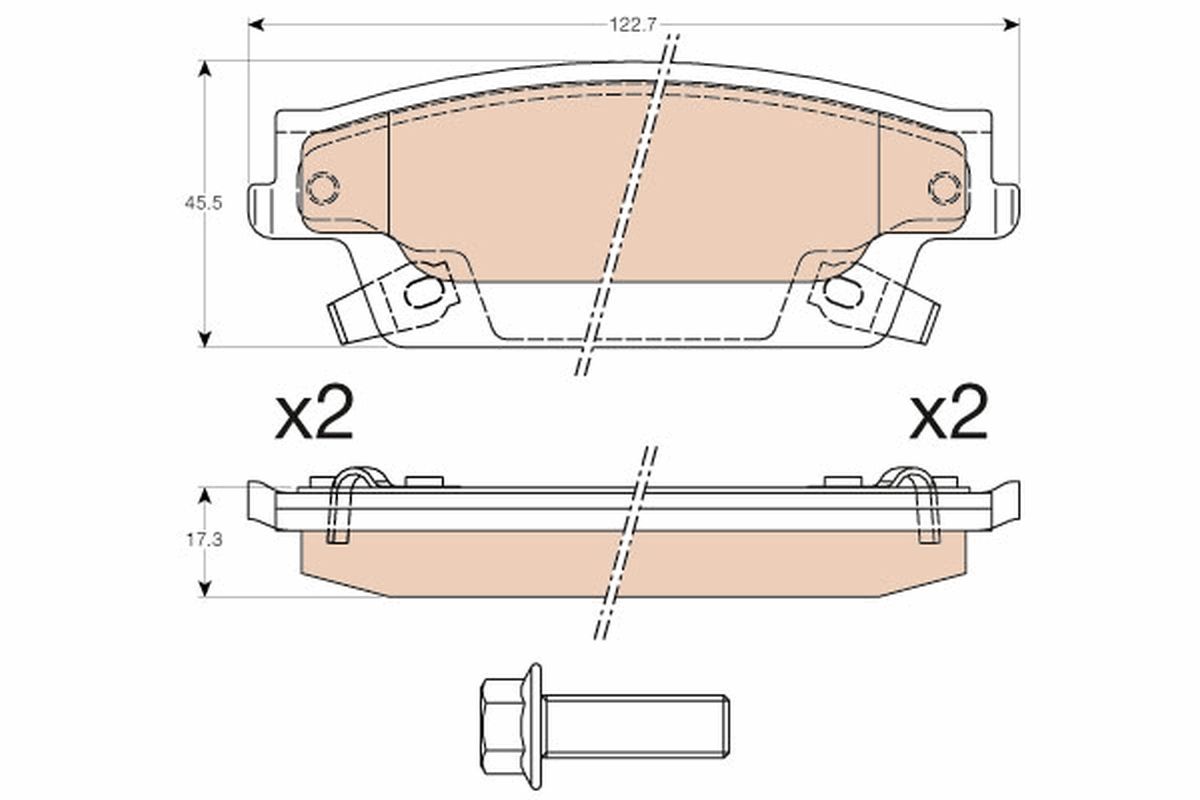 Гальмівні колодки дискові TRW GDB4452 - zapix