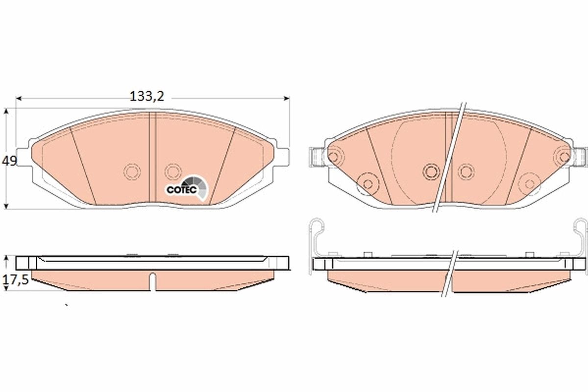 Гальмівні колодки дискові TRW GDB4606 - zapix