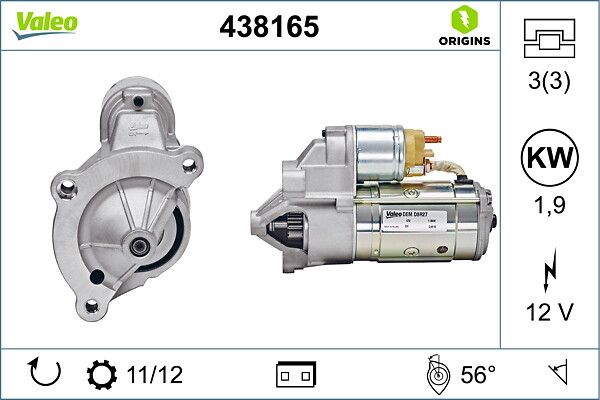 Стартер VALEO 438165 - zapix