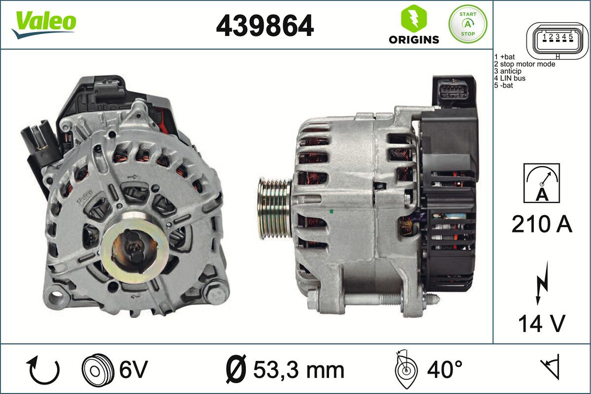 Генератор VALEO 439864 - zapix