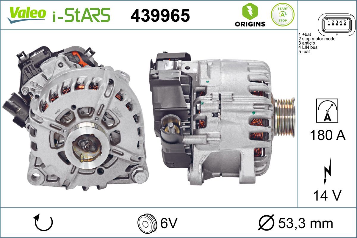 Генератор VALEO 439965 - zapix
