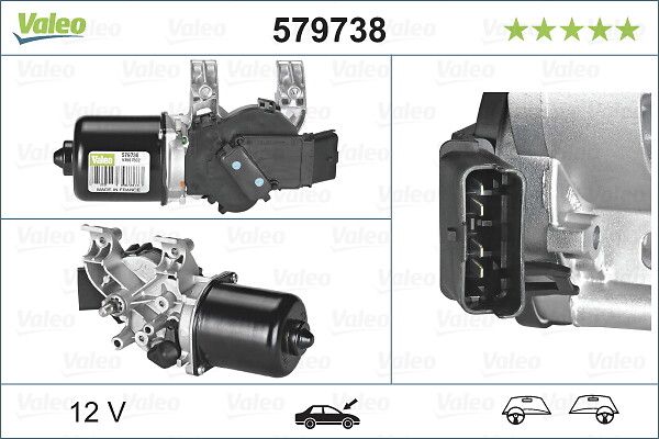 Двигун склоочисника VALEO 579738 - zapix