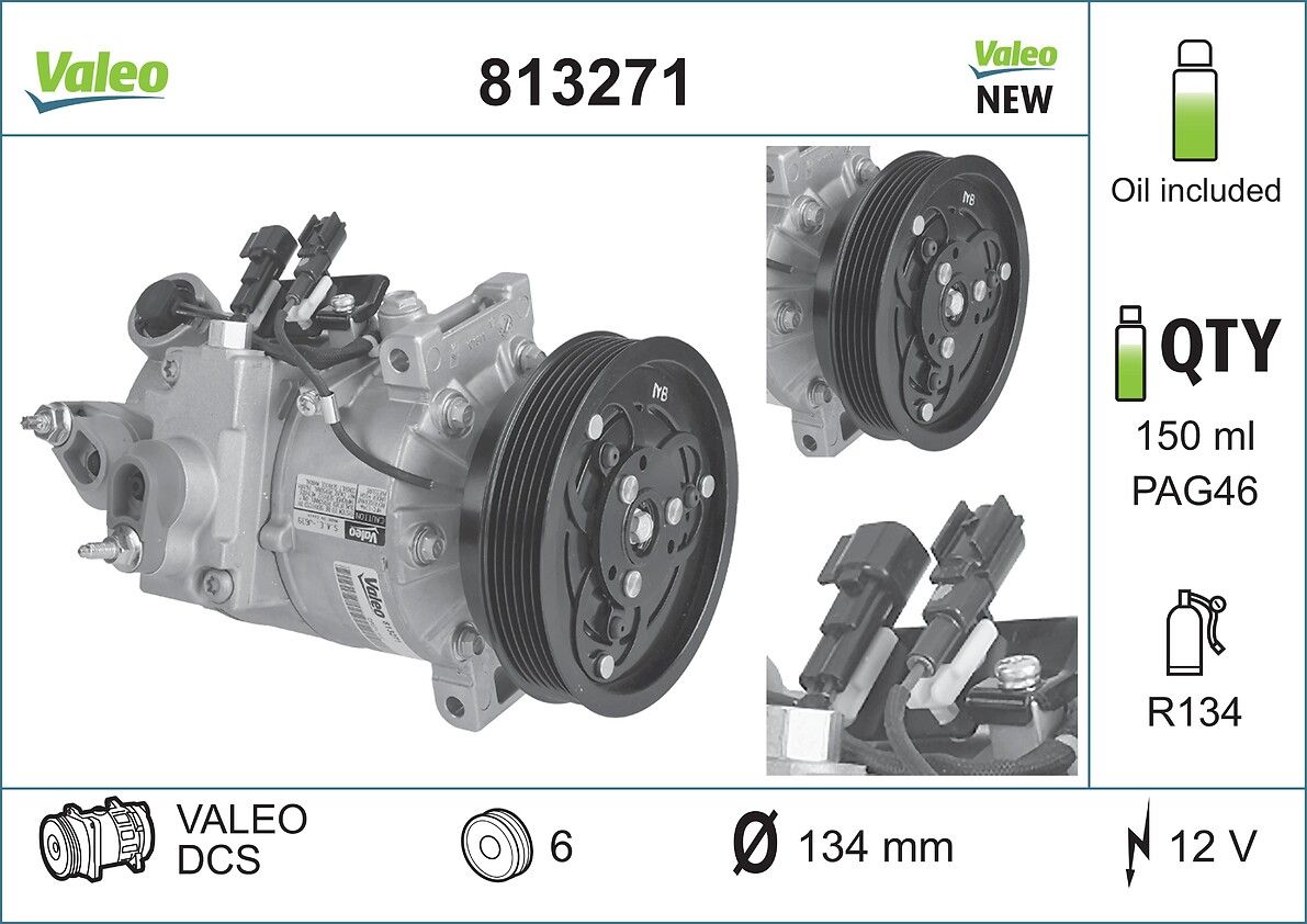 Компресор кондиціонера VALEO 813271 - zapix