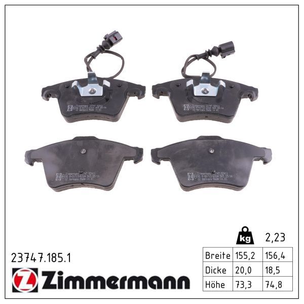 Гальмівні колодки дискові ZIMMERMANN 237471851 - zapix