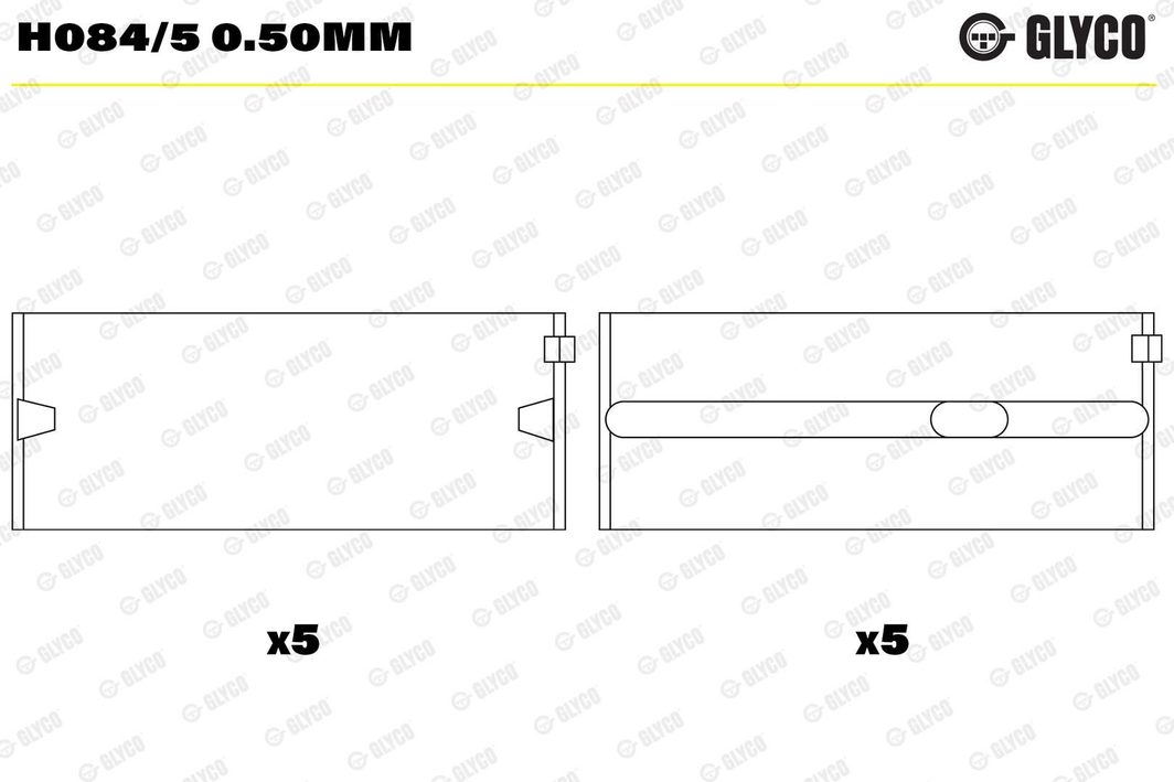 Вкладиші корінні GLYCO H0845050MM - zapix