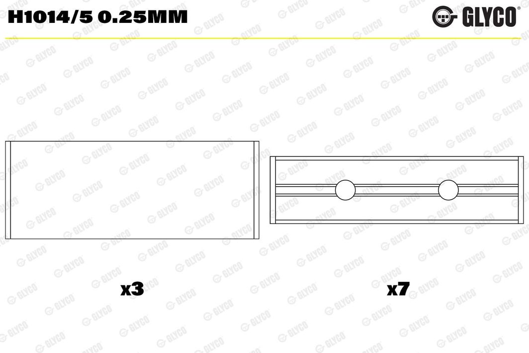 Вкладиші корінні GLYCO H10145025MM - zapix