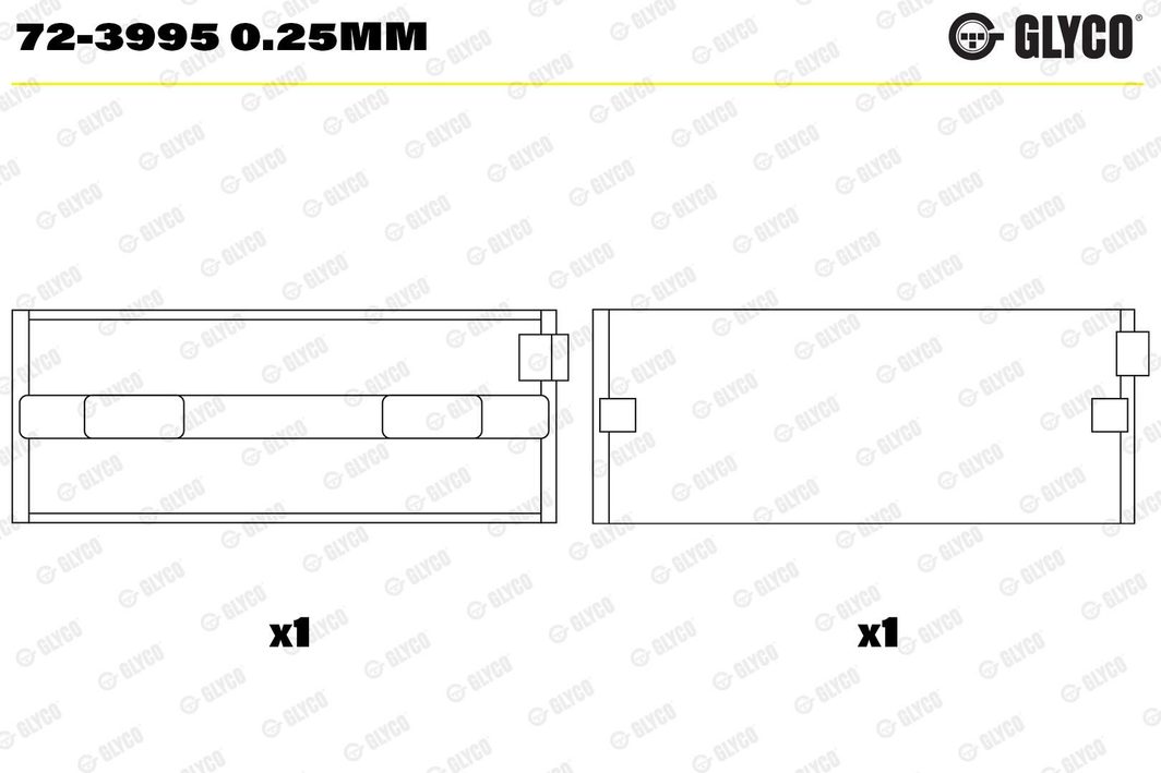 Вкладиші корінні GLYCO 723995025MM - zapix