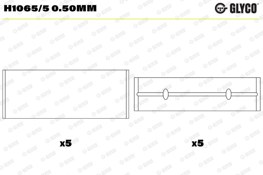 Вкладиші корінні GLYCO H10655050MM - zapix