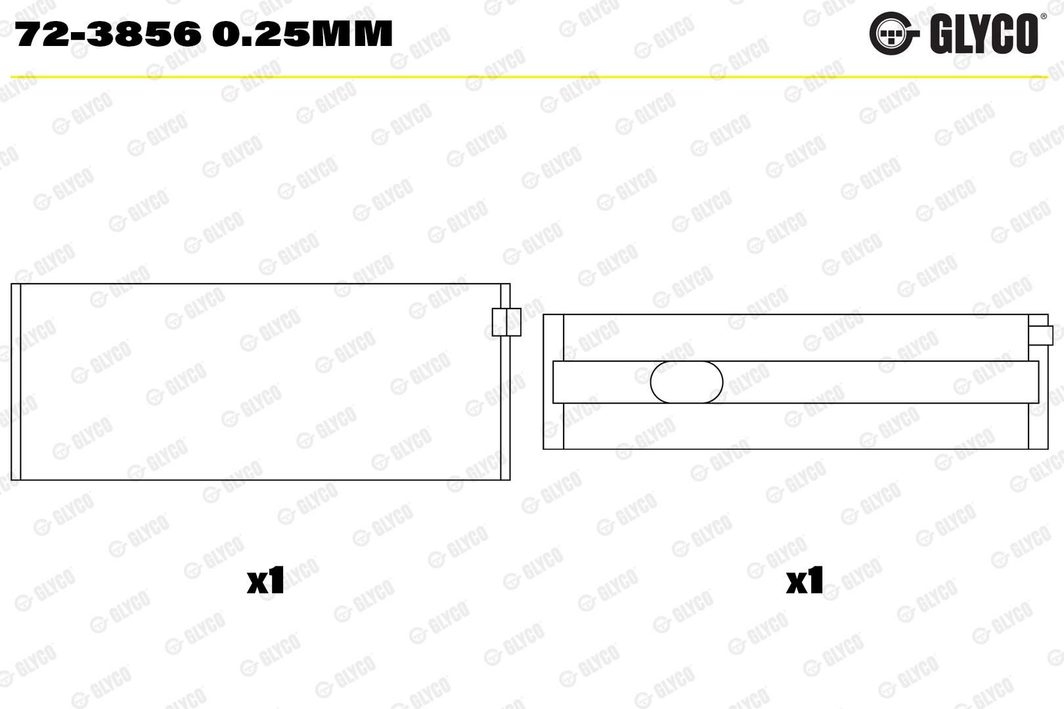 Вкладиші корінні GLYCO 723856025MM - zapix