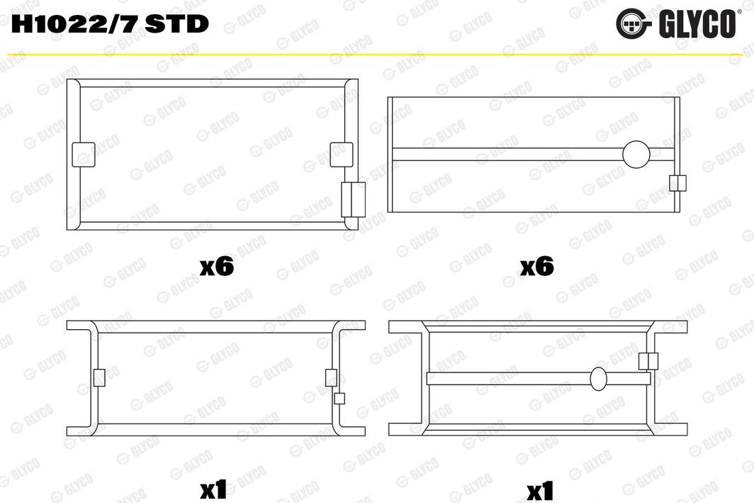 Вкладиші корінні GLYCO H10227STD - zapix