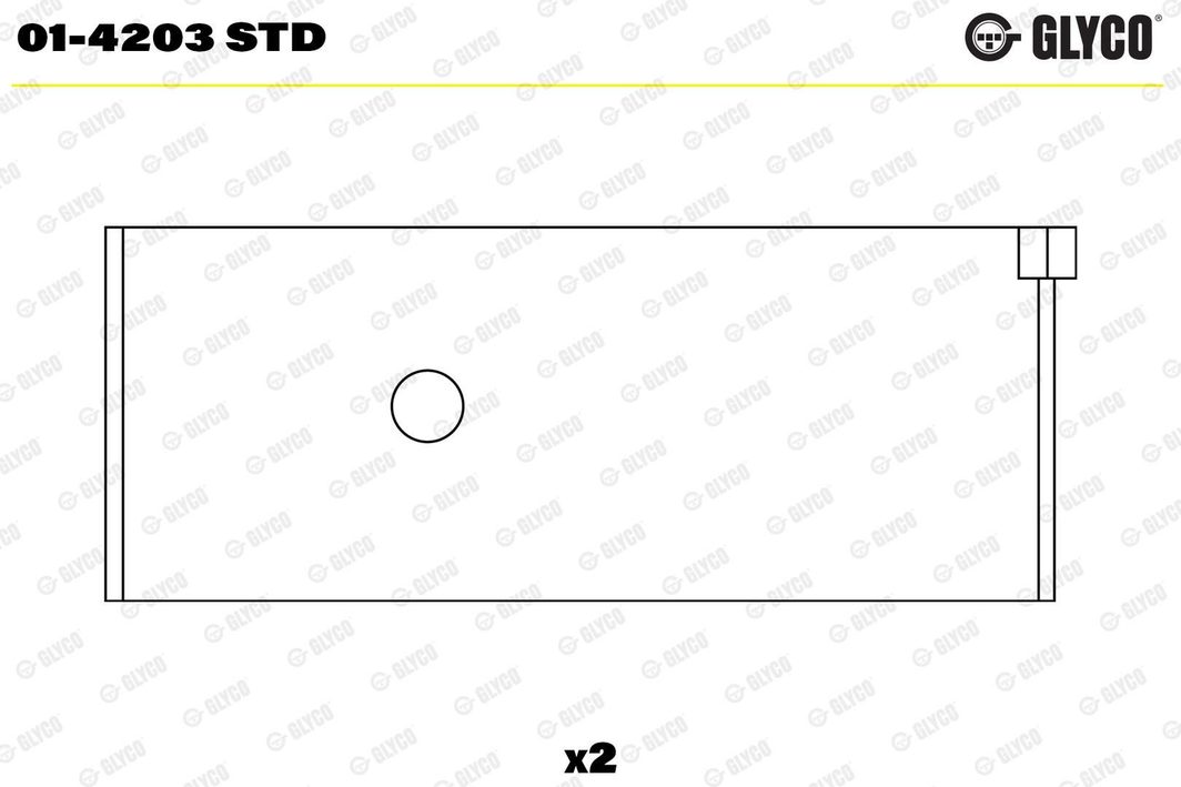 Вкладиші шатунні GLYCO 014203STD - zapix